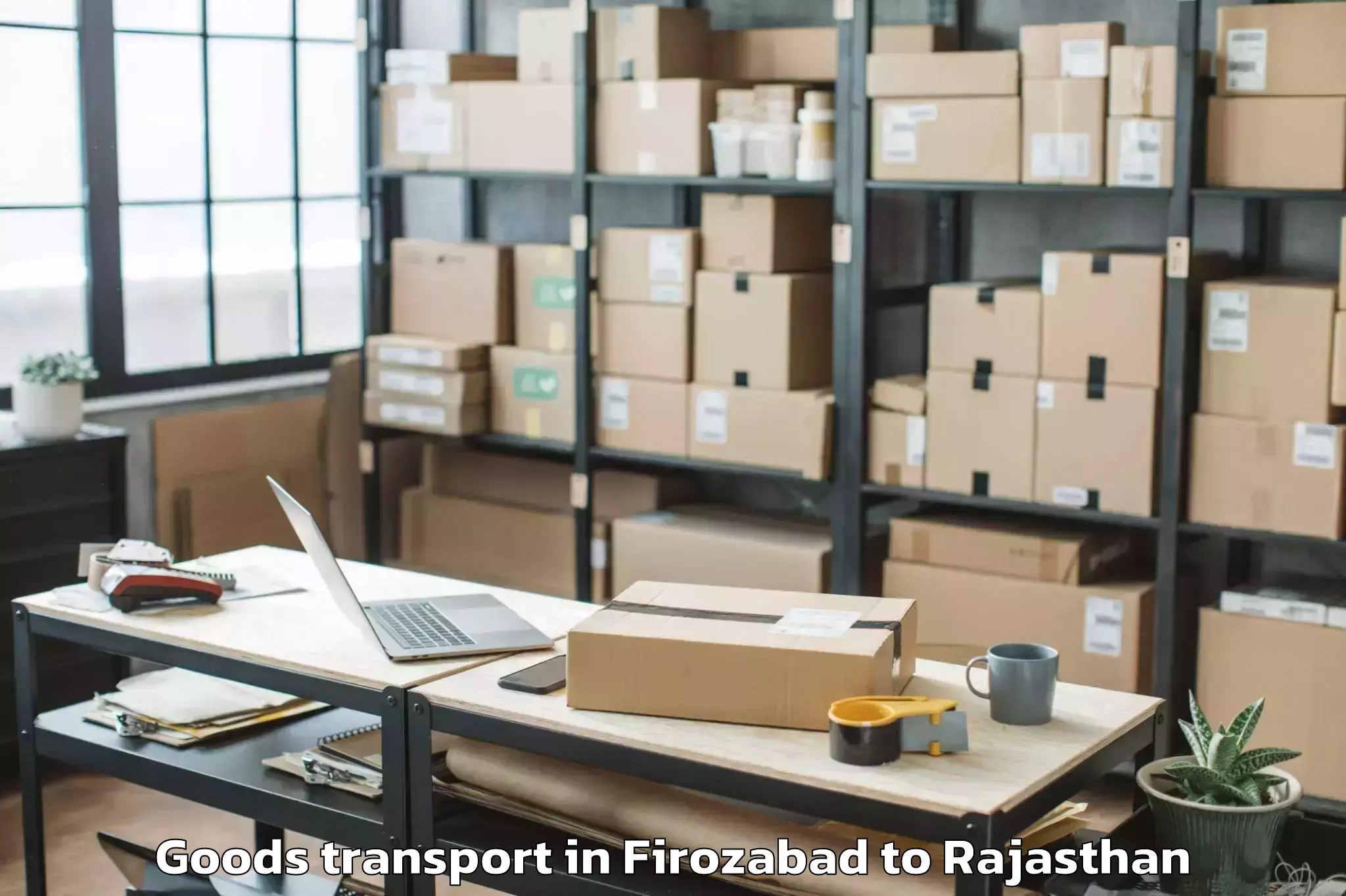 Discover Firozabad to Sheoganj Goods Transport